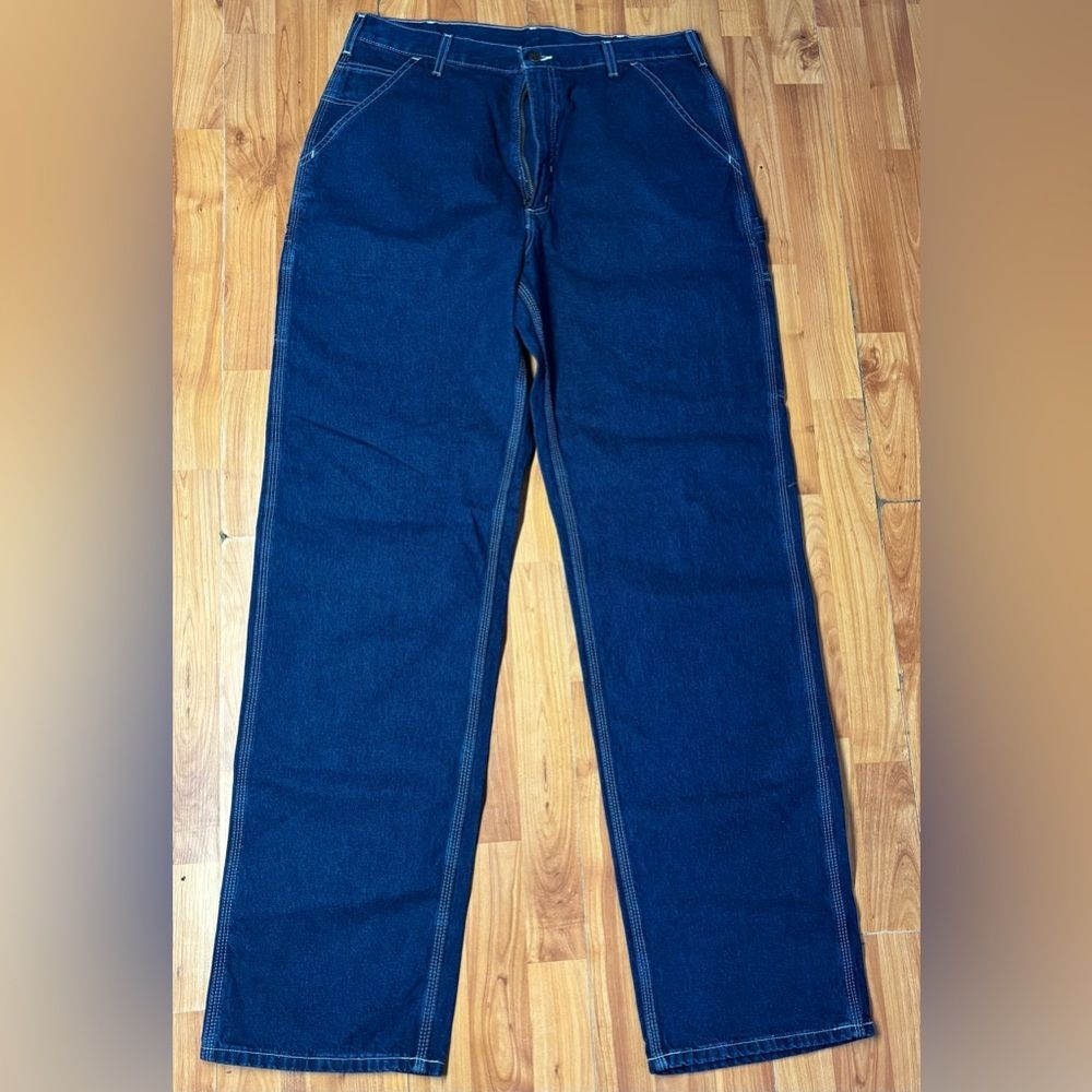 Carhartt Men's Dark Blue Straight Jeans
